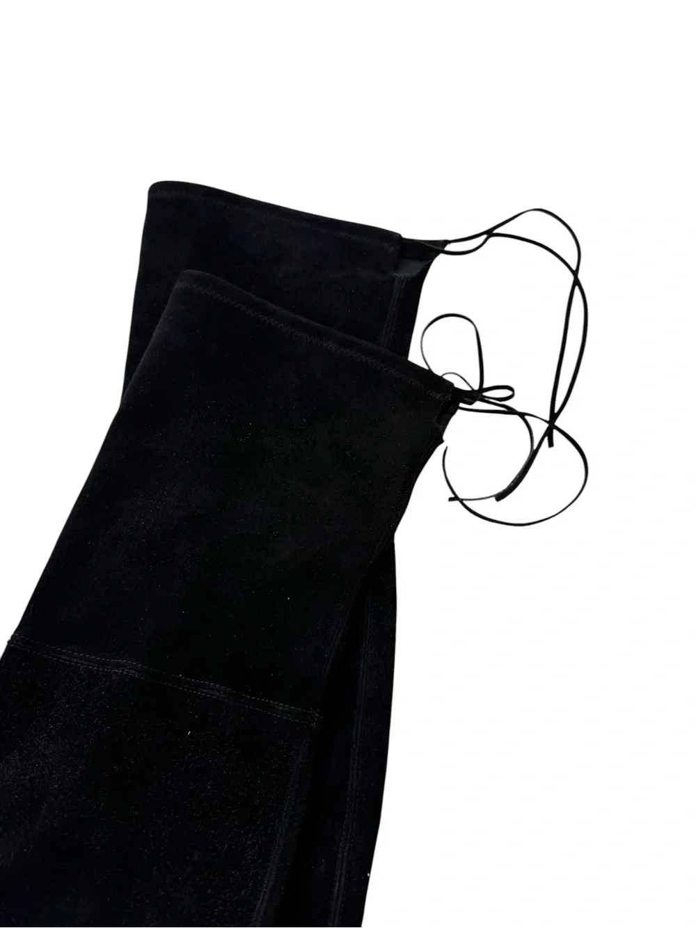 STUART WEITZMAN Suede Lowland over-the-knee Low Heel Boots Black Size 9.5